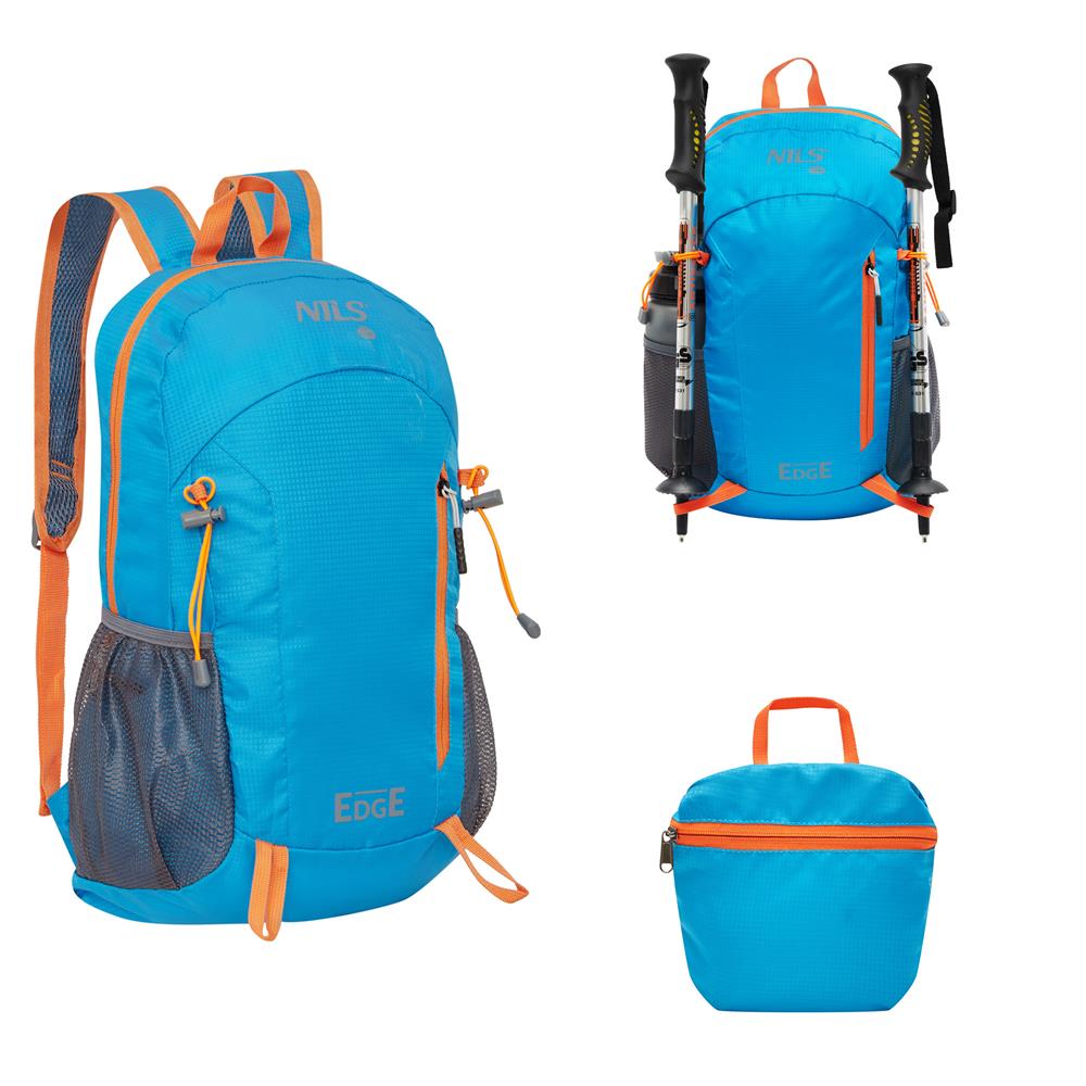 NILS CAMP Tagesrucksack Edge 22L in Blau - leichter Rucksack für Wandern, Radfahren & Reisen