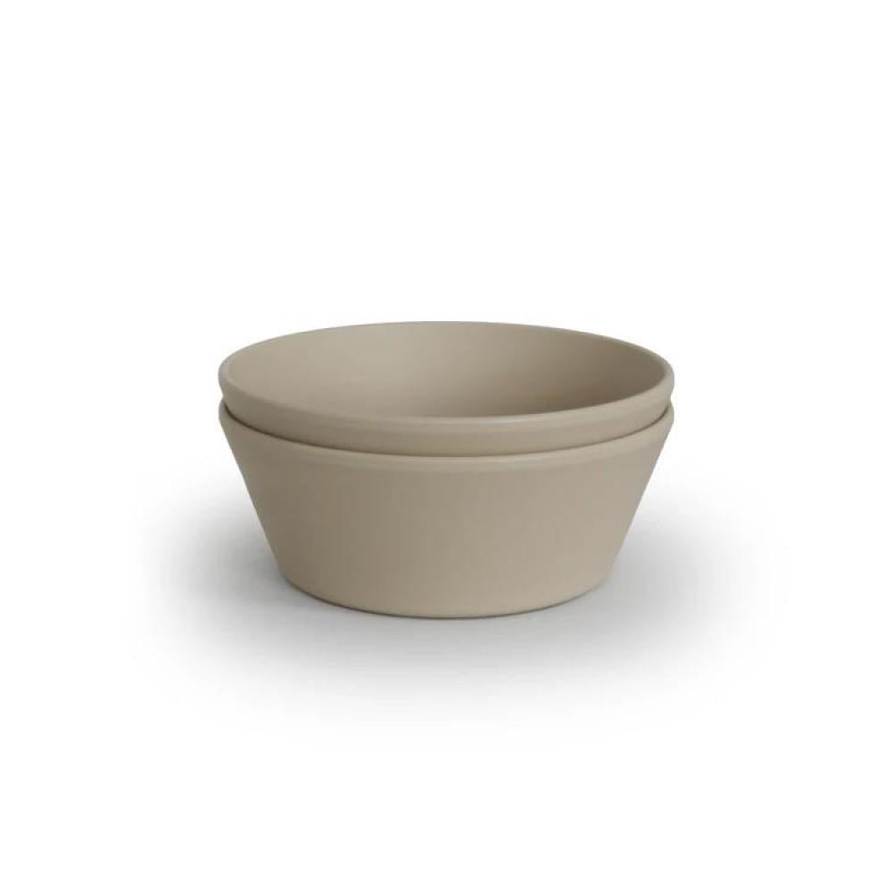 Mushie Kinderschüssel 2er Set, Vanilla, rund, BPA-frei