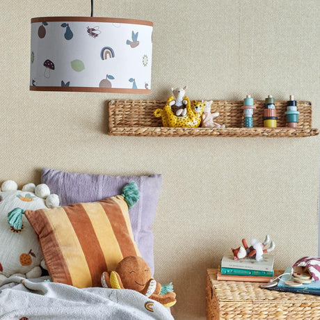 Bloomingville MINI Agnes Lampenschirm Bambus bunt D34 Kinderzimmer Lampe