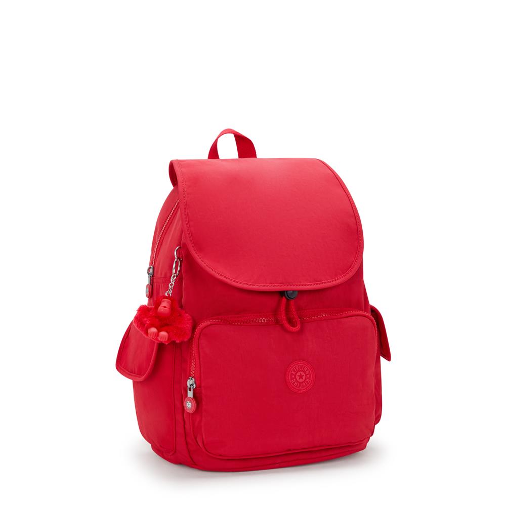 Kipling CITY PACK M, Mittelgroßer Rucksack, Red Rouge (rot), 16L, Stylisch & Kompakt
