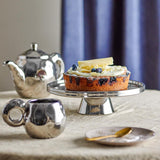 Bloomingville Shine Kuchenteller Silber Steingut Servierplatte 26 cm