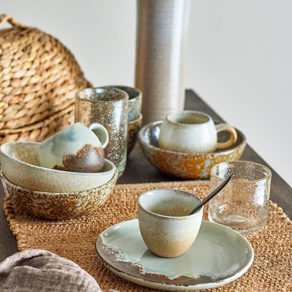 Bloomingville Paula Tasse Braun Crackle-Glasur Steingut 275ml