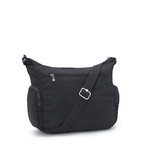 Kipling GABBIE M, Mittelgroße Umhängetasche, Black Noir (schwarz), Schultertasche mit Reißverschluss