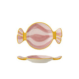 Bloomingville Caramella Servierplatte Bonbon, Rosa, Steingut, Weihnachtsteller