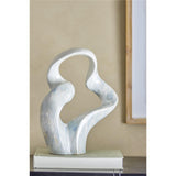 Bloomingville Rouyi Skulptur in Grau, 34cm, aus Steingut