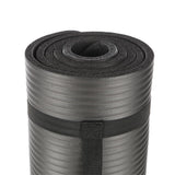 Yogamatte 183 x 61 x 1,2 cm Fitnessmatte Schwarz Gymnastikmatte rutschfest | HMS YM07