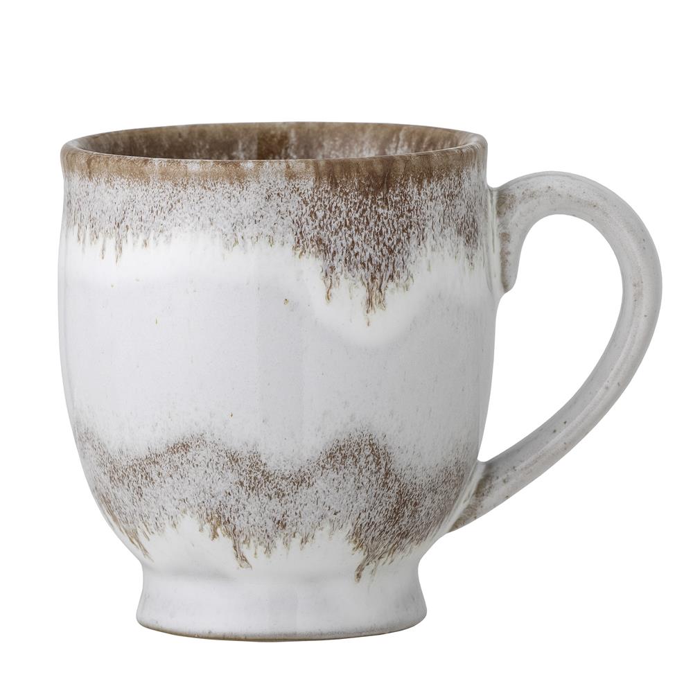 Bloomingville Jatoba Tasse, 400 ml, Grau, Steingut, dänisches Design