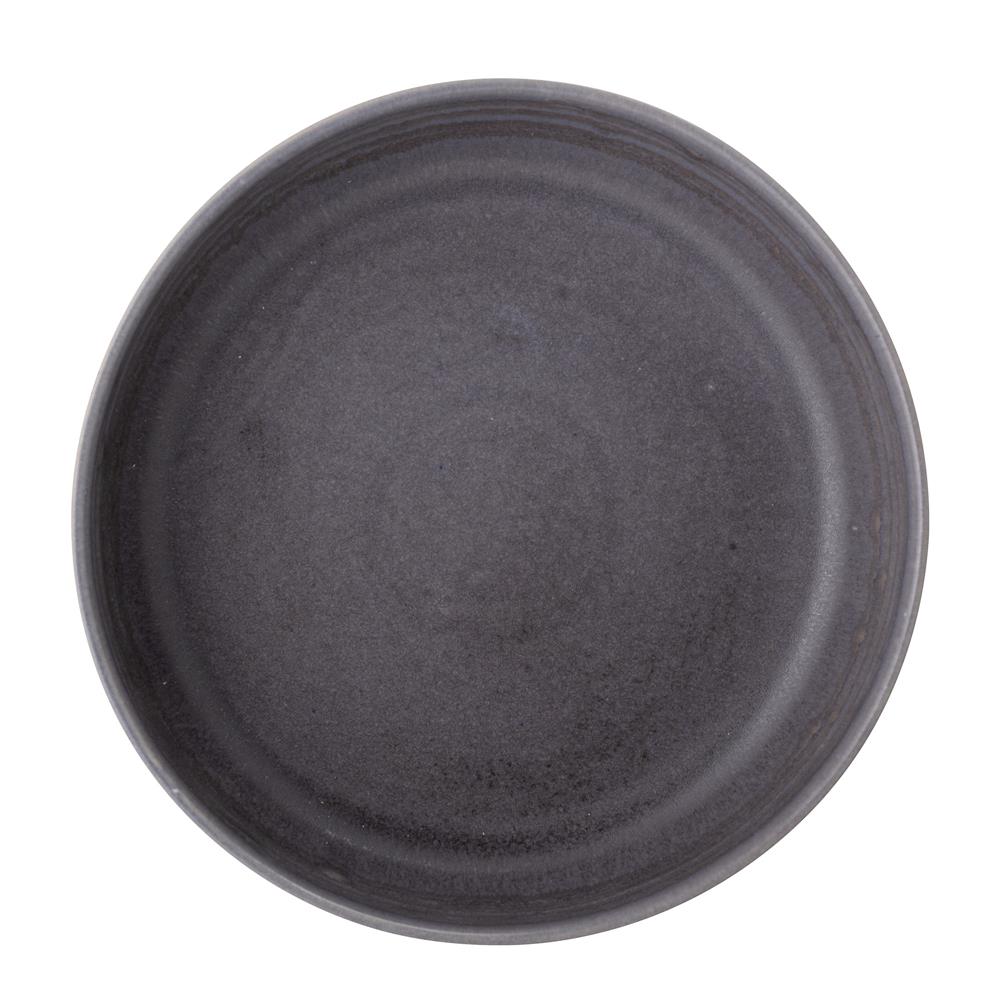 Bloomingville Raben Servierschüssel Grau Steingut 25 x 6 cm Schale Dänisches Design