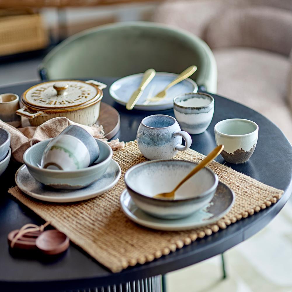 Bloomingville Paula Frühstück Set Blau Steingut 12-teilig