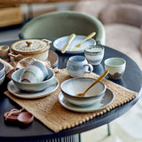 Bloomingville Paula Frühstück Set Blau Steingut 12-teilig