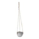 Bloomingville Nilou Blumentopf, hängend, Grau, Steingut D11xL50xH7,5 cm