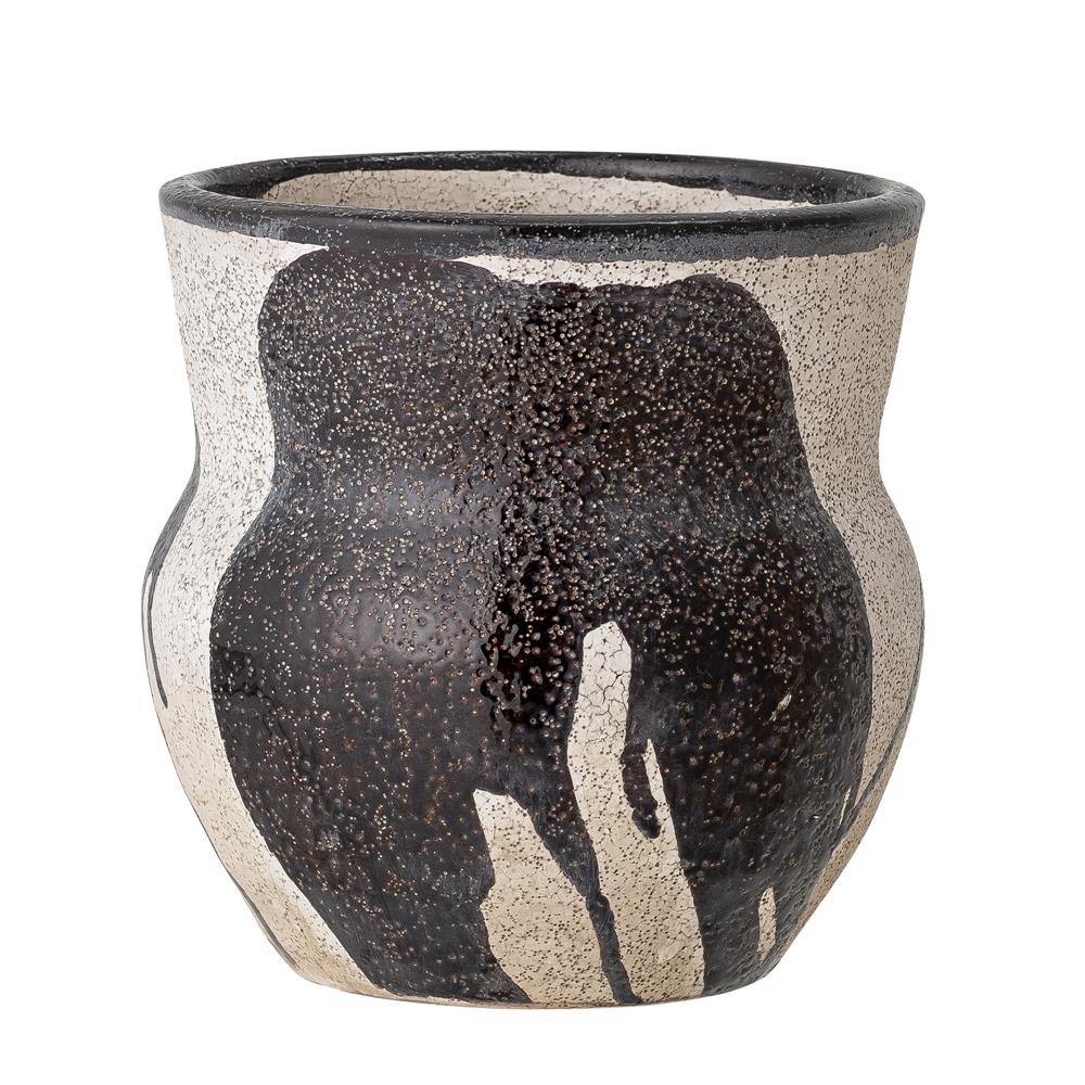 Bloomingville Nala Blumentopf, Schwarz, Terrakotta D14,5xH14,5 cm