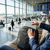 NILS Laptop Rucksack 19L Grau - Handgepäckgröße Business Reisen Arbeit Alltag