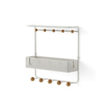 Umbra Estique Regal mit 10 Haken, Accessoire Organizer für den Eingang, in Weiß