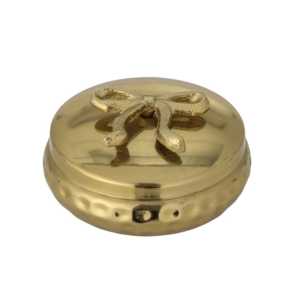 Bloomingville Meera Gefäß mit Deckel Gold Metall Weihnachtsdose Aufbewahrungsdose