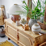 Bloomingville Damian Deko-Vase, Grün, Terrakotta, 22 cm, für Trockenblumen, rustikal