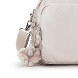 Kipling COOL DEFEA, Mittelgroße Schultertasche, Metallic Glow (beige), Umhängetasche