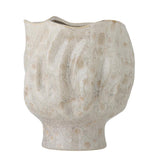 Bloomingville Adair Vase Weiß Steingut Durchmesser 21cm Höhe 24cm