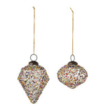Bloomingville Chanda Weihnachtsanhänger Glas 2er Set Christbaumschmuck