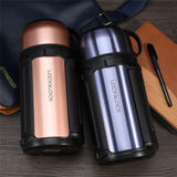 LocknLock Isolierkanne 1,5 L Blau - Thermoskanne Edelstahl mit Becher & Tragegurt