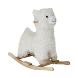 Bloomingville MINI Kinto Schaukeltier Lama Weiß Kleinkindspielzeug Schaukelspielzeug