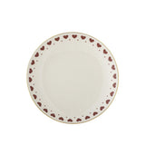 Bloomingville Jolly Weihnachtsteller, Rot, Steingut 16 cm mit Herzmotiv