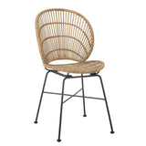 Bloomingville Fiore Esszimmerstuhl aus Rattan in Natur – bequemer Stuhl für Esszimmer