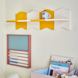 Bloomingville MINI Bubbi Regal Gelb Holz 80cm Wandregal Kinderzimmer