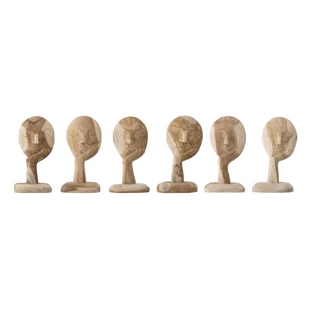 Bloomingville Cacia Holz Skulptur, Natur, Dekofigur aus recyceltem Holz
