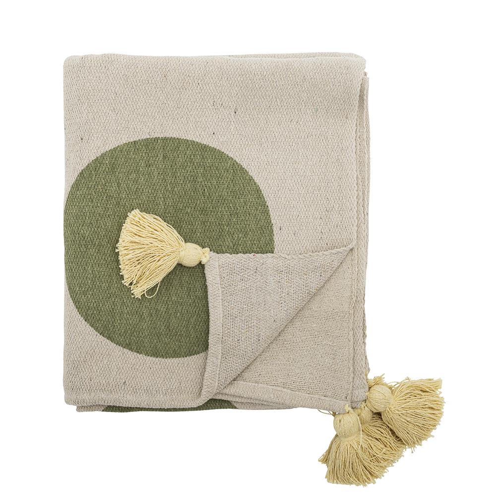 Bloomingville MINI Clennie Decke, gepunktet, Recycelte Baumwolle, Kinderzimmer, dänisches Design