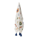 Bloomingville MINI Sylvie Decke Bunt Baumwollmix 160x130cm Kinder