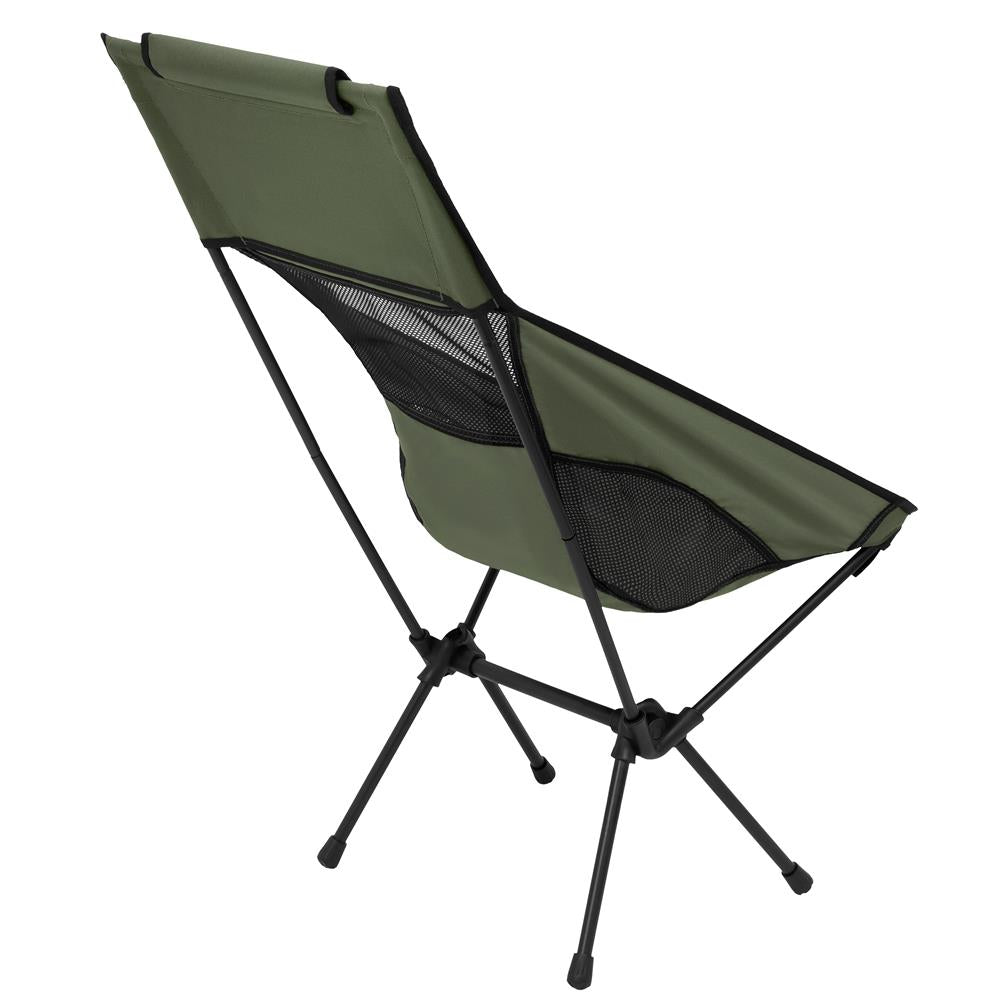 NILS CAMP ultraleichter Klappstuhl in Khaki - kompakter Campingstuhl mit hoher Rückenlehne