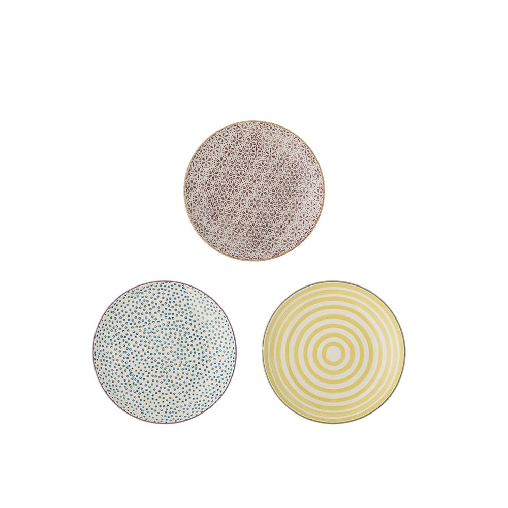 Bloomingville Patrizia Teller, 3er Set, 16cm, Steingut, dänisches Design