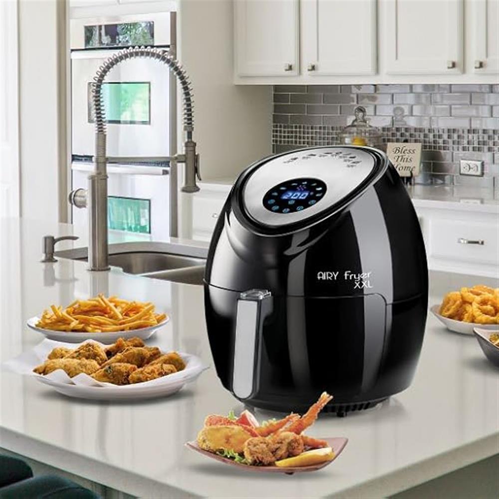 Ariete Airy Fryer XXL, Schwarz, Heißluftfritteuse 7L, Touchscreen, 1800W