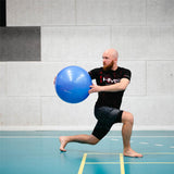 Gymnastikball 55 cm Blau mit Luftpumpe für Pilates und Fitness | HMS YB01N
