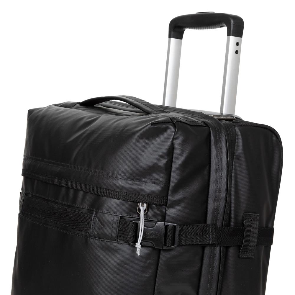 Eastpak TRANSIT'R S, Kleiner Reisetrolley, Tarp Black (schwarz), 42L, Rollkoffer mit 2 Rädern und TSA-Schloss