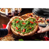 G3Ferrari elektrischer Pizzaofen Napoletana schwarz inkl. 2-ten Stein zum Überbacken im Deckel bis 400 °C