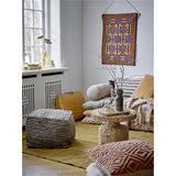 Bloomingville Katrín Kissen Recycelte Baumwolle Braun Streifen 20 x 55 cm