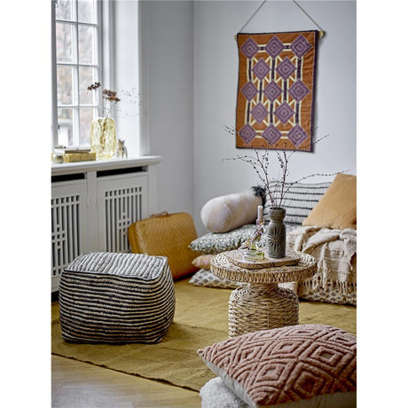 Bloomingville Katrín Kissen Recycelte Baumwolle Braun Streifen 20 x 55 cm