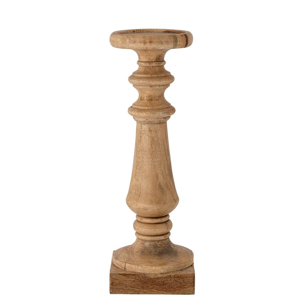 Bloomingville Noore Sockel natur H46 cm aus Mangoholz – handgeschnitzter Holzsockel für Wohnzimmer