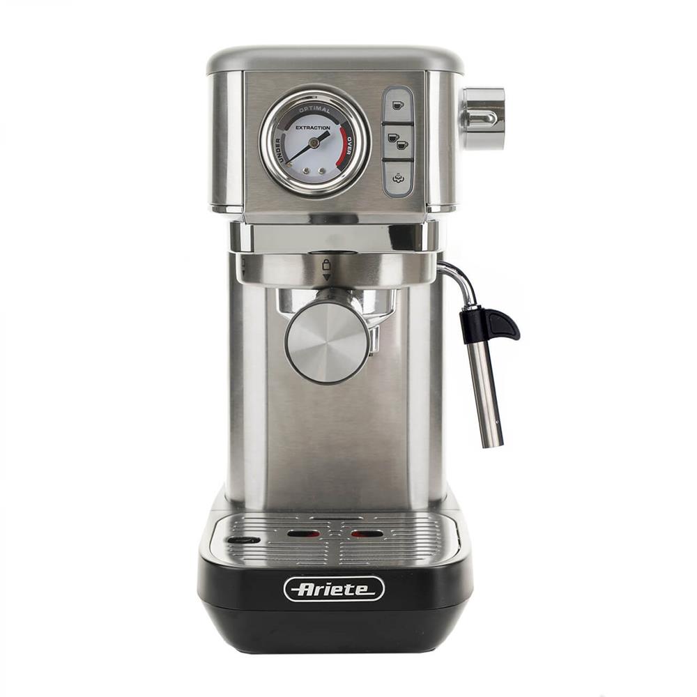 Ariete Espressomaschine, Silber, Siebträgermaschine für Pulver und ESE-Pads