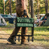 NILS CAMP Transportwagen 70L Faltwagen Bollerwagen klappbar Grün