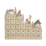 Bloomingville Richie beleuchteter Adventskalender aus Holz, 24 Türchen zum selber befüllen