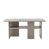 Bloomingville Norvida Couchtisch grau - skulpturaler Wohnzimmertisch aus MDF