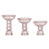 Bloomingville Delphia Kerzenhalter 3er Set Rose – Glas, dekorativ & vielseitig