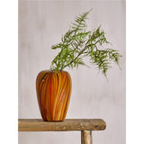 Bloomingville Sunny Vase orange D16,5 cm aus Glas – dekorative Glasvase für Wohnzimmer & Tischdeko