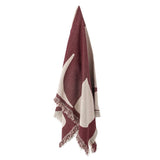 Bloomingville Olica Decke Rot Baumwolle 160x130 cm Wohndecke