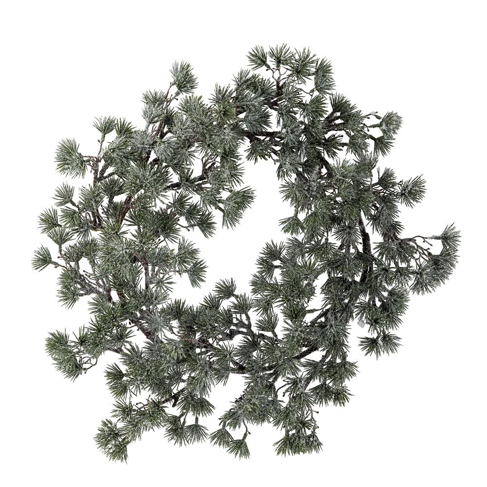 Bloomingville Cedar Kranz, Grün, Weihnachtskranz Kunstkranz mit Frost-Effekt 50 cm