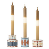 Bloomingville Bitja Kerzenhalter Bunt Steingut 3er Set Weihnachtsdeko