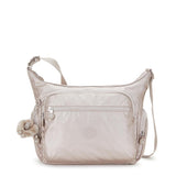 Kipling GABBIE Mittelgroße Schultertasche Metallic Glow leicht wasserabweisend
